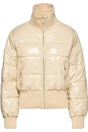 Gina Tricot Tilly Pu Puffer Jacket Foret Jakke Cream
