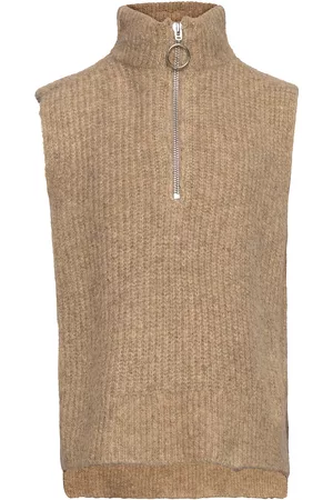 Grunt Grete Vest Knit Tops Vests Beige