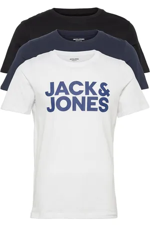 JACK & JONES Jjecorp Logo Tee Ss O-Neck 3Pk Mp Tops T-Kortærmet Skjorte White Jack & J S