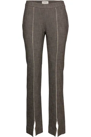 Holzweiler Sira Piping Trouser 22-01 Bottoms Trousers Slim Fit Trousers Brown