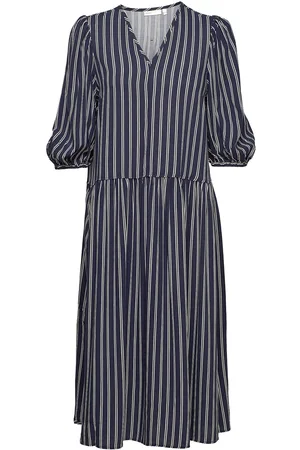 INWEAR Viksaiw Long Dress Knælang Kjole Navy