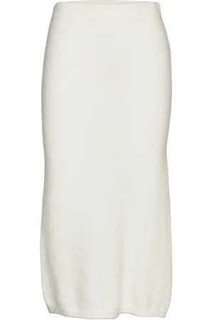 Stylein Elisha Knælang Nederdel White