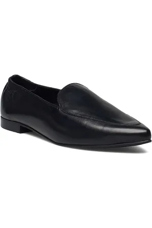 Bianco Biatracey Leather Loafer Loafers Flade Sko Black