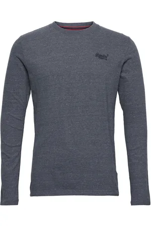 Superdry Vintage Logo Emb L/S Top Tops T-Langærmet Skjorte Grey