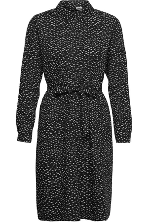 Papu Shirt Dress Mini Beans Knælang Kjole Black