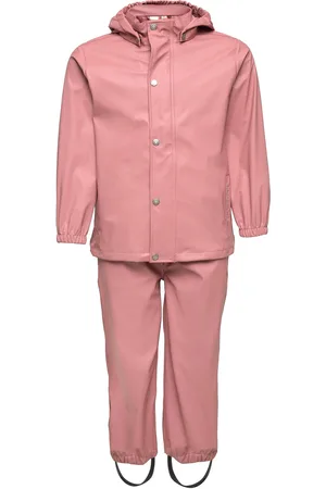 EN FANT Rainwear Set Solid Outerwear Rainwear Rainwear Sets Pink