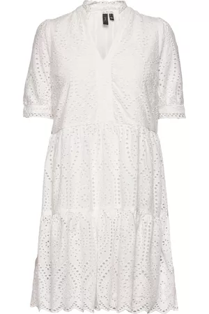 Y.A.S Holi Ss Dress S. Noos Kort Kjole White
