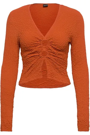 Gina Tricot Aino Blouse Tops Blouses Long-sleeved Orange