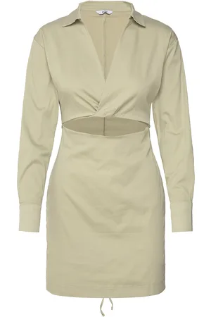Envii Entammy Ls Dress 6893 Kort Kjole Khaki Green