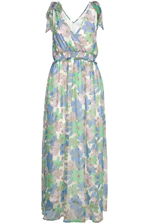 Mama;licious Mlsydney S/L Wo Maxi Dress A. Maxikjole Festkjole Multi/patterned