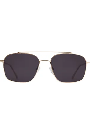 Corlin Eyewear Nicki Gold Black Firkantede Solbriller Gold