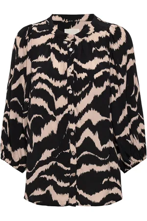 Part Two Oranapw Sh Tops Blouses Long-sleeved Black