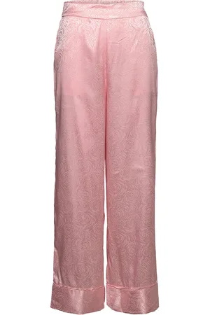 Object Objaileen Hw Wide Pant A Ss Fair 22 C. Bottoms Trousers Wide Leg Pink
