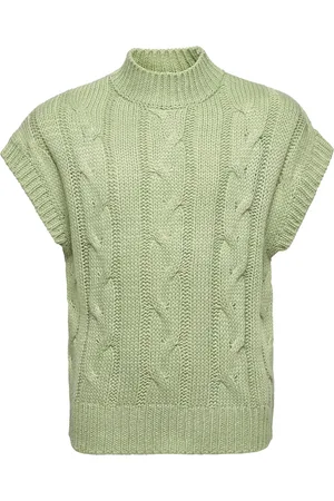 Grunt Brie Knit Vest Tops Vests Green