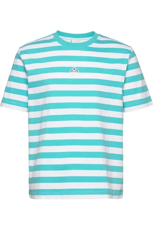 Holzweiler Hanger Striped Tee Tops T-shirts & Tops Short-sleeved Blue