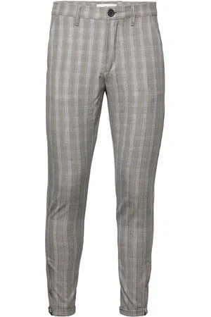 Gabba Pisa Len Check Pant Bottoms Trousers Formal Grey