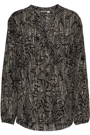 Saint Tropez Edasz Shirt Tops Blouses Long-sleeved Multi/patterned