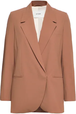 Ivy & Oak Blazer With Hidden Press Buttons Blazers Single Breasted Blazers Brown