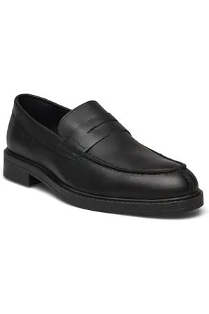 SELECTED Slhblake Leather Penny Loafer B Loafers Flade Sko Black