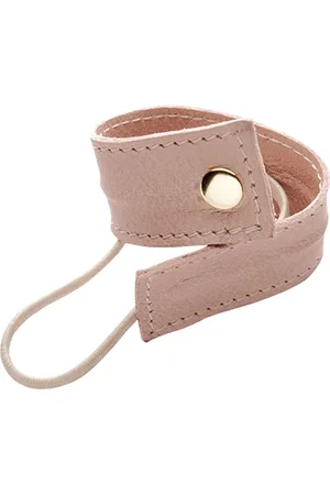 Corinne Leather Band Short Bendable Accessories Hair Accessories Scrunchies Pink