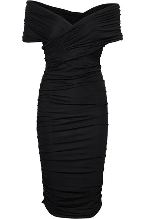 DAY Birger et Mikkelsen Margot - Wrap Jersey Knælang Kjole Black
