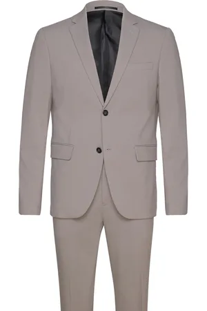 Lindbergh Plain Mens Suit - Normal Length Habit Beige