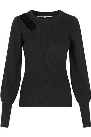 Second Female Lee Knit O-Neck Tops Knitwear Jumpers Black