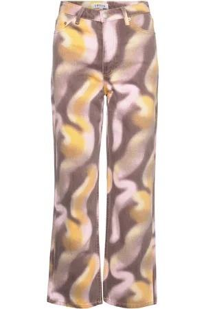 EDITED the label Simea Denim Bottoms Trousers Wide Leg Multi/patterned