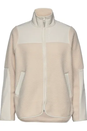 Röhnisch Phoebe Pile Jacket Sport Sweatshirts & Hoodies Fleeces & Midlayers Cream