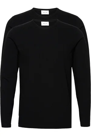 WoodWood Emil 2-Pack Long Sleeve Designers T-Langærmet Skjorte Black