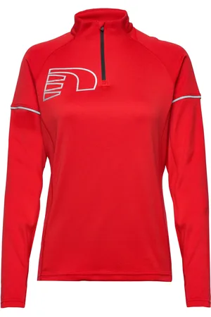 Newline Core Zip Neck Shirt Tops Sweatshirts & Hoodies Sweatshirts Red