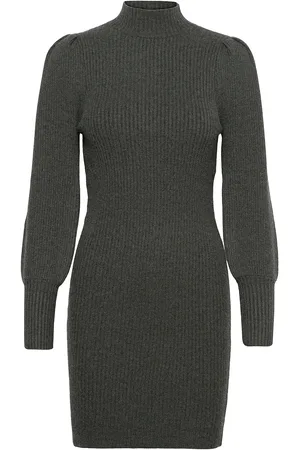 ONLY Onlkatia L/S Dress Knt Noos Dresses Knitted Dresses Grey