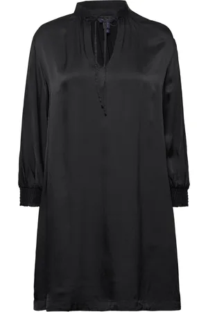 GANT D1. Stand Collar Dress Kort Kjole Black