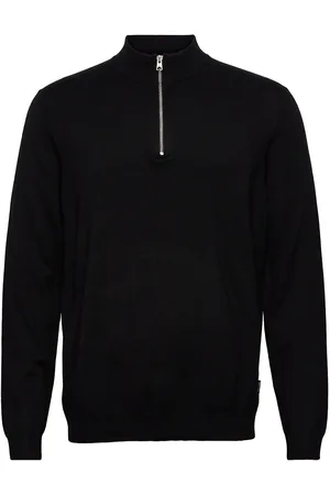 Only & Sons Onswyler Life Reg 14 Half Zip Knit Noos Tops Knitwear Half Zip Jumpers Black