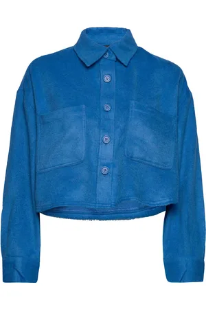 Gina Tricot Ginnie Short Shacket Uldjakke Jakke Blue