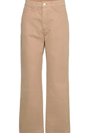 Hope Cropped Straight Leg Trousers Bottoms Trousers Chinos Brown