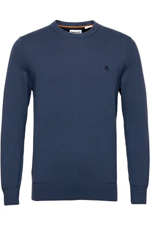 Timberland Cotton Yd Sweater Designers Knitwear Round Necks Navy