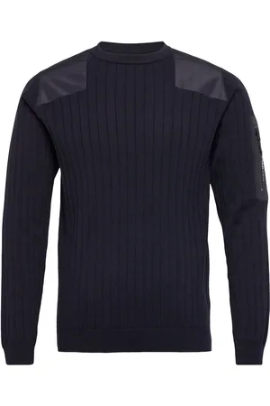 SEBAGO Commando Sweater Tops Knitwear Round Necks Navy