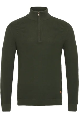Blend Bhcodford Half-Zipp Pullover Tops Knitwear Half Zip Jumpers Khaki Green