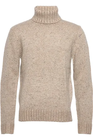 Revolution High-Neck Sweather Tops Knitwear Turtlenecks Beige