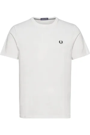 Fred Perry Crew Neck T-Shirt Tops T-Kortærmet Skjorte White