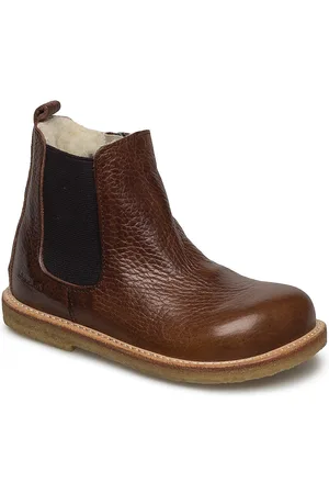 ANGULUS Booties - Flat - With Elastic Vinterstøvler Pull On Brown