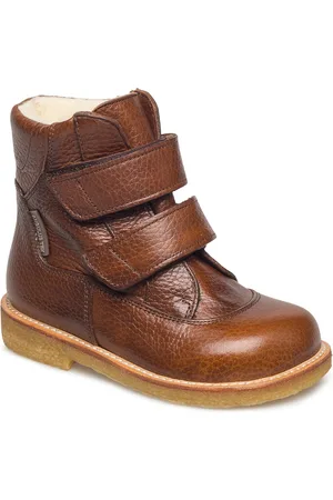 ANGULUS Boots - Flat - With Velcro Vinterstøvler Med Burrebånd Brown