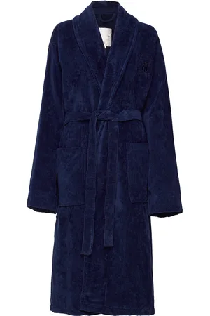 Lexington Hotel Velour Robe Morgenkåbe Blue