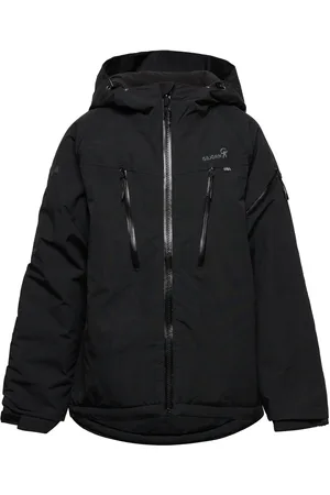 Isbjorn Of Sweden Carving Winter Jacket Teens Sport Snow-ski Clothing Snow-ski Jacket Black