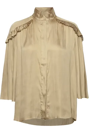DAY Birger et Mikkelsen Mateo - Modern Drape Tops Blouses Long-sleeved Beige