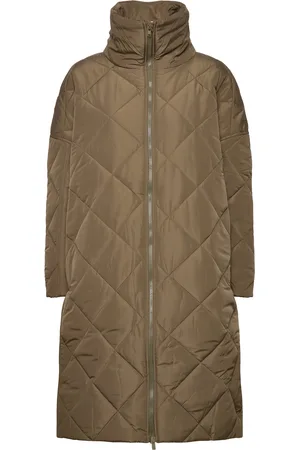 Norr Alma Slit Quilted Jacket Foret Jakke Green
