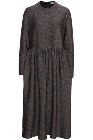 Mads Norgaard Glitter Stretch Lucca Dress Knælang Kjole Black