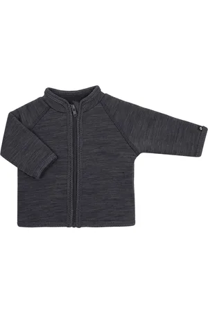 Smallstuff Cardigan Wool W. Zipper, Dark Grey Outerwear Fleece Outerwear Fleece Jackets Grey