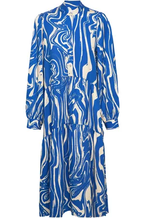 Norr Kemia Dress Knælang Kjole Blue